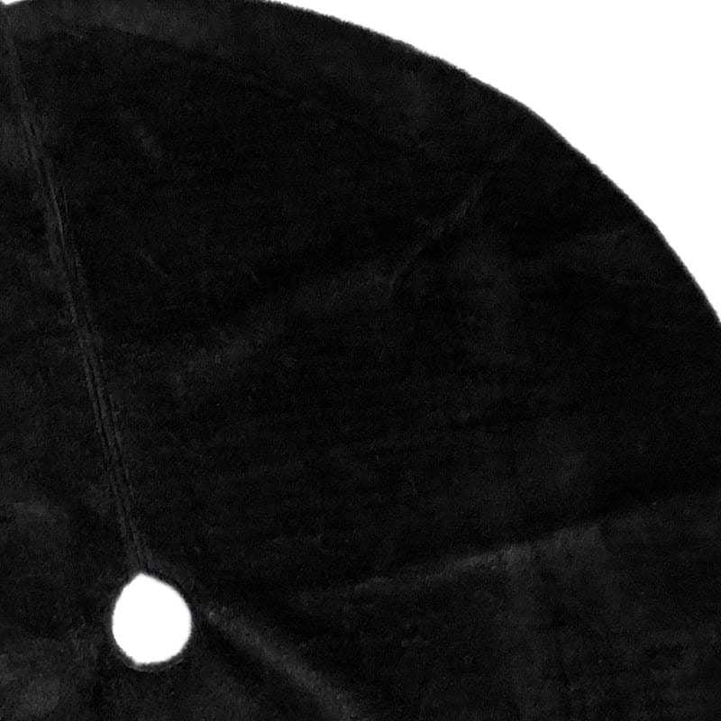 At Home Crosby St Plush Black Tree Skirt - Image 2