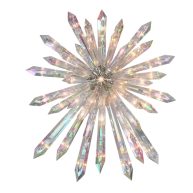Northlight Clear Lighted Iridescent Icicle Christmas Tree Topper