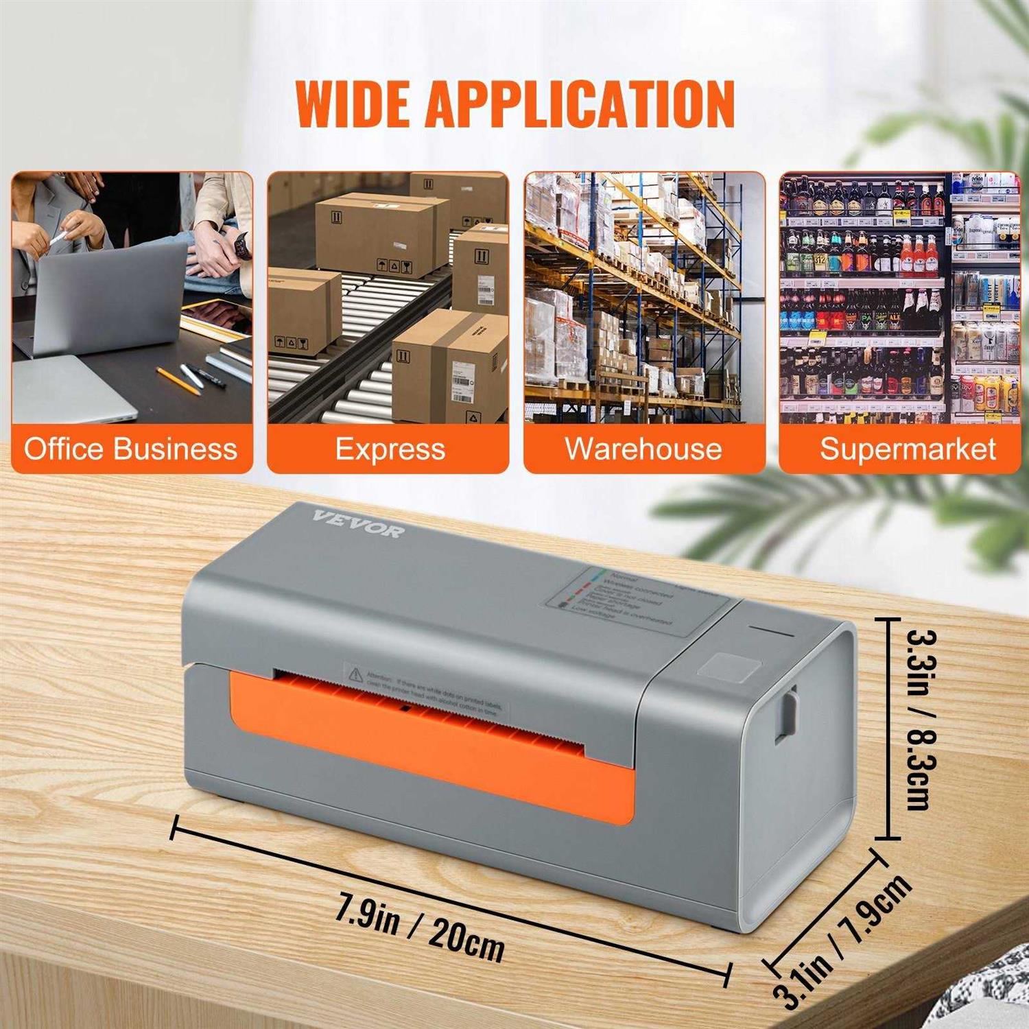 VEVOR Thermal Label Printer Shipping Label Printer for Width of 1.57 - Image 5