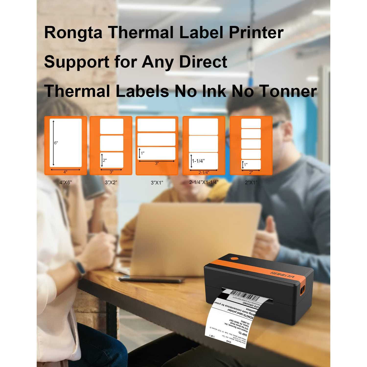 Rongta Thermal Label Printer Shipping Label Printer for Small Business - Image 2