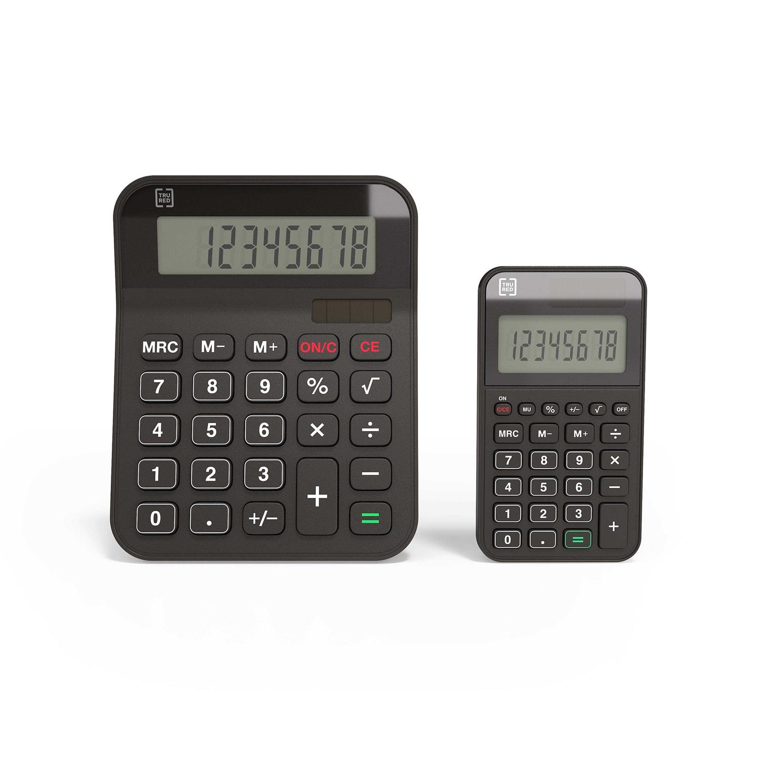 Tru RED Tr230 8-Digit Desktop Calculator