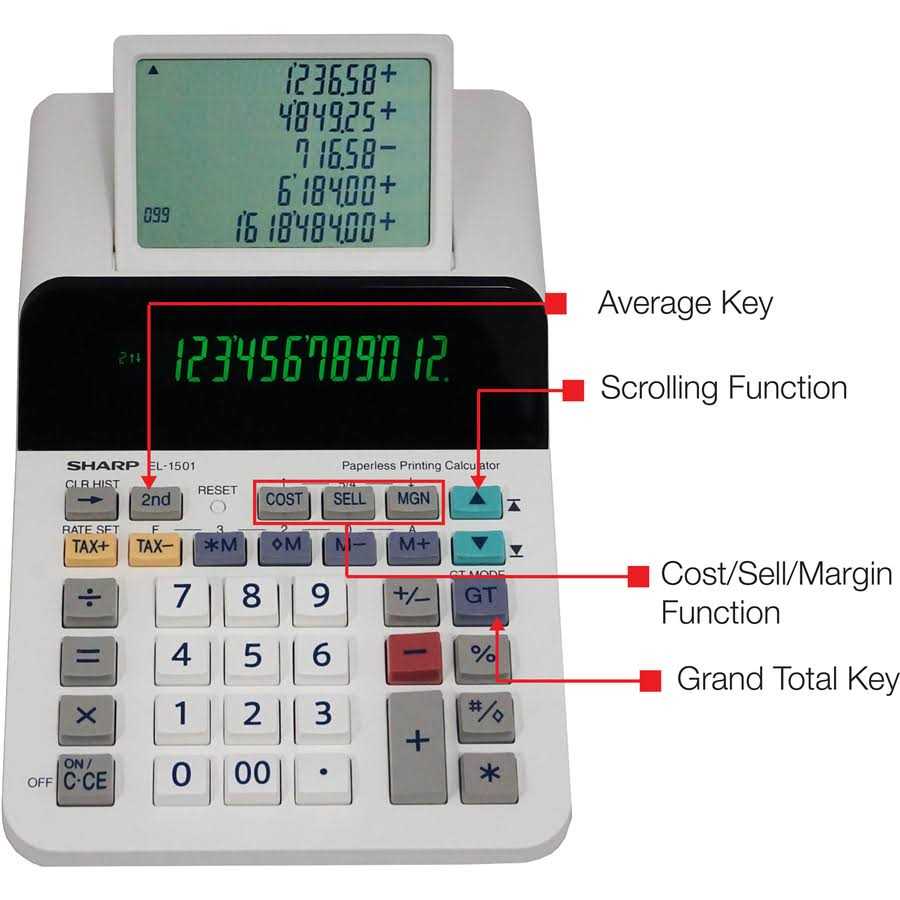 Sharp EL-1501 12-digit Printing Calculator - Image 5