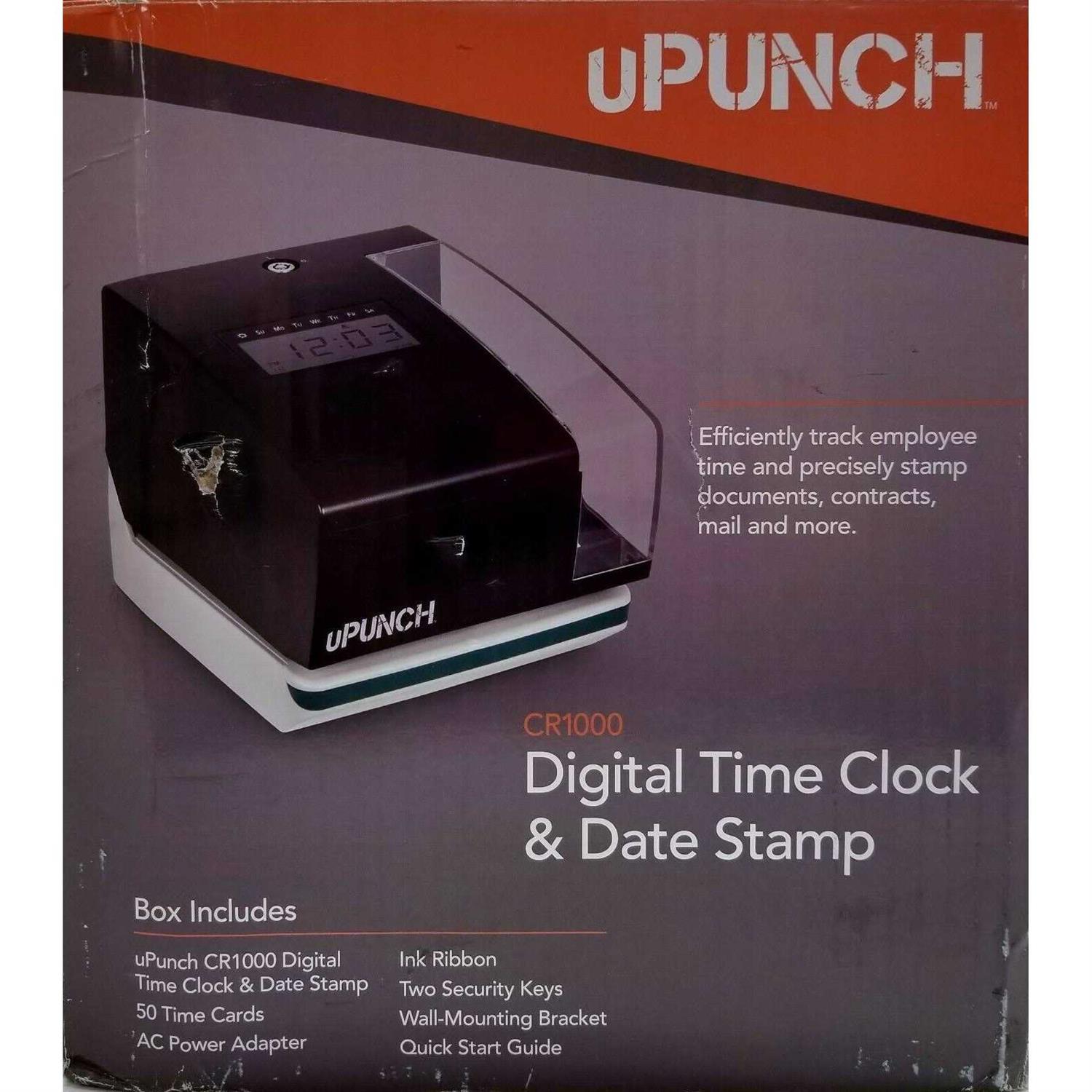 uPunch Digital Time Clock And Date Stamp CR1000 - Image 2