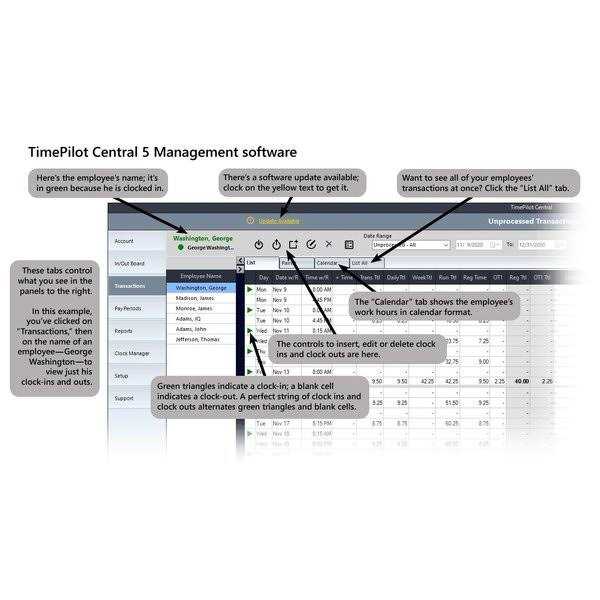 Timepilot Time Clock,Touchscreen 4520 - Image 3