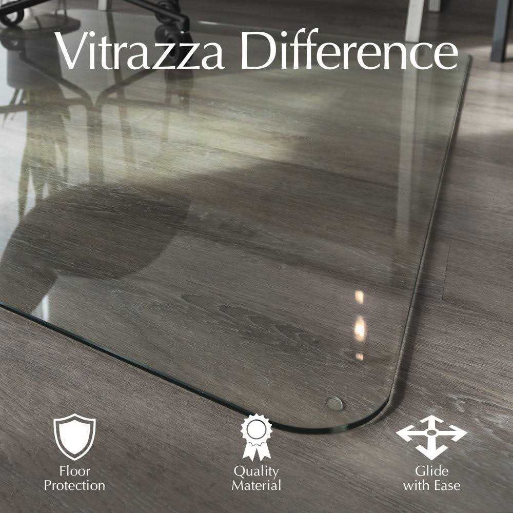 Vitrazza 42 x 48 Glass Office Chair Mat - Image 2