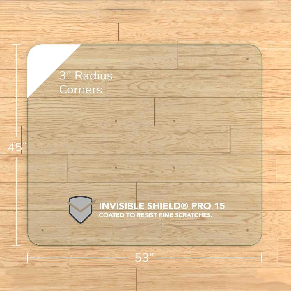 Vitrazza 42 x 48 Glass Office Chair Mat - Image 4