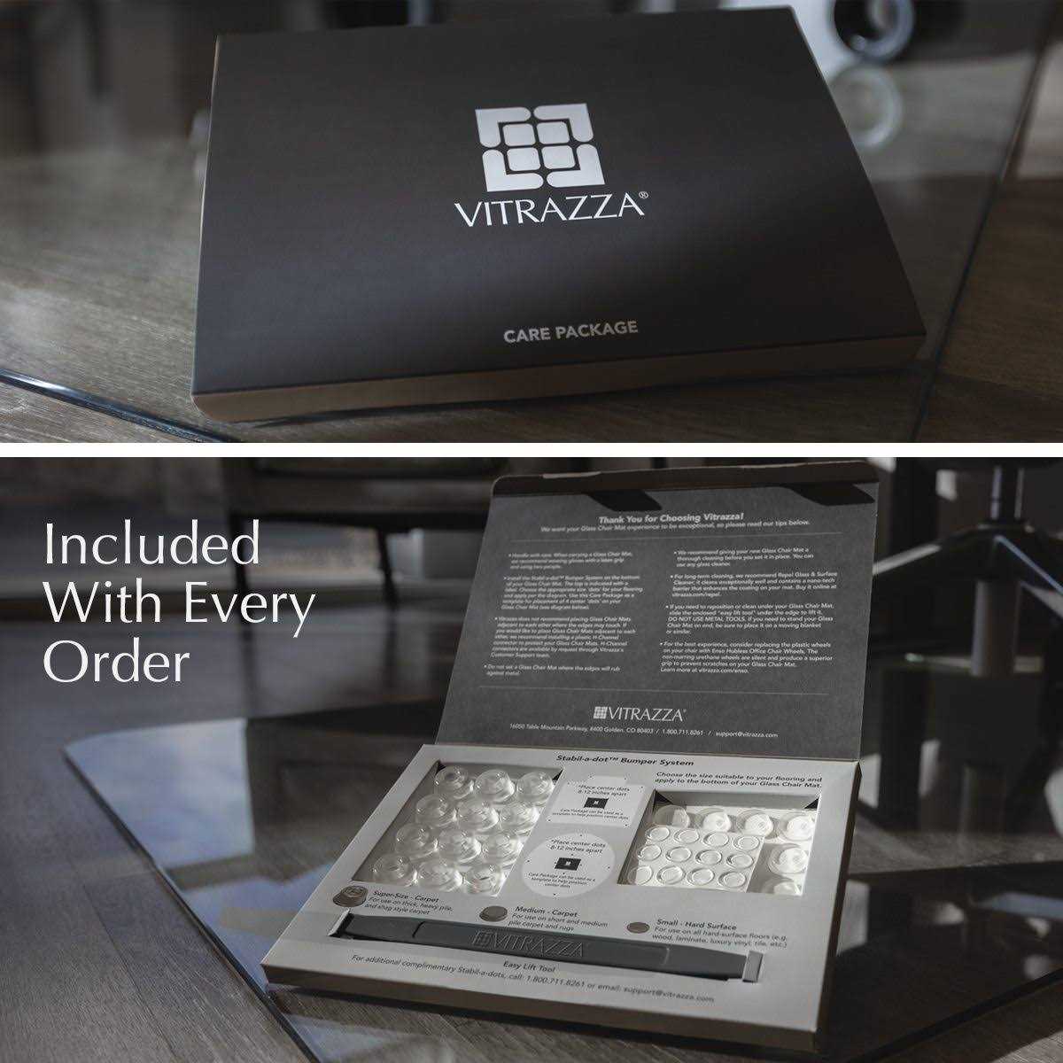 Vitrazza 42 x 48 Glass Office Chair Mat - Image 5