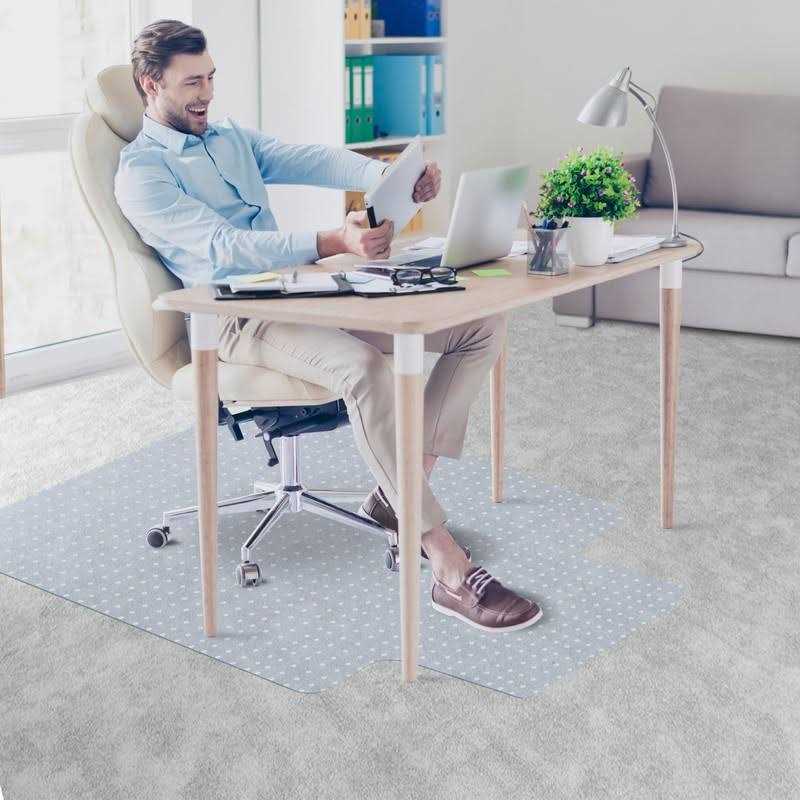 Super Deal Upgraded 48 X 36 Transparent Office Mat Chair Mat Heavy Duty Carpets with Lip for Hardwood Floor - Image 5