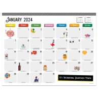 TF Publishing 2024 Every Day’s A Holiday Large Desk Pad Monthly Blotter Calendar