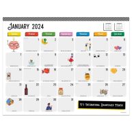 TF Publishing 2024 Every Day’s A Holiday Large Desk Pad Monthly Blotter Calendar