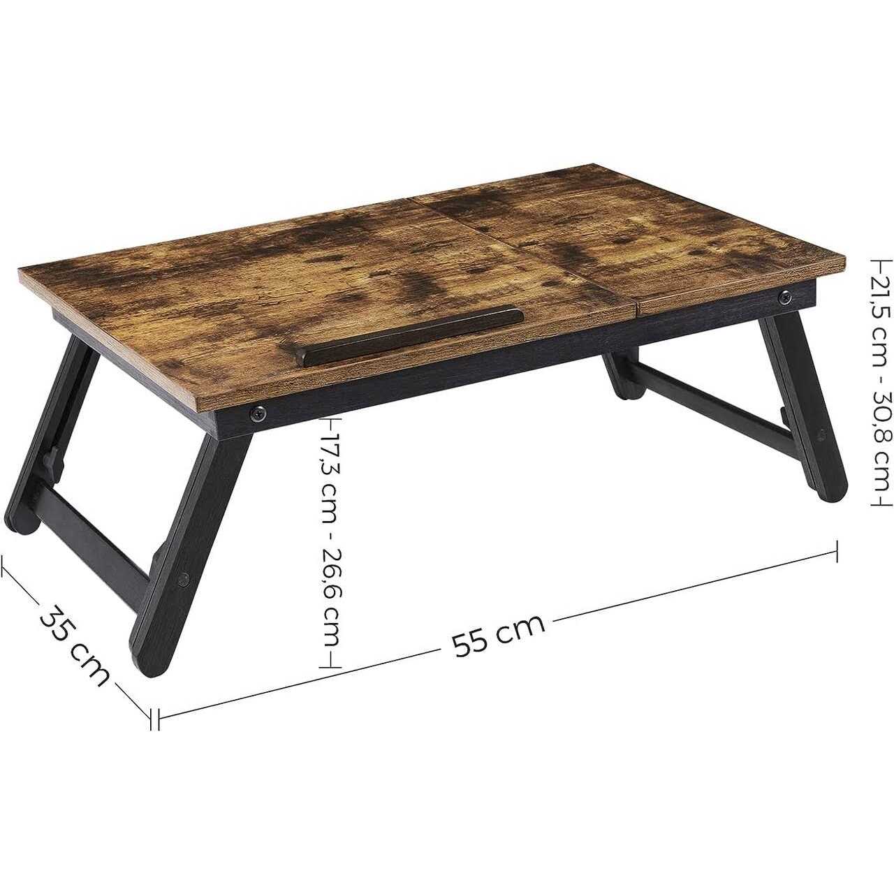 SONGMICS Laptop Desk for Bed with Adjustable Tilting Top - Image 2