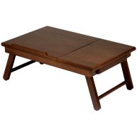 Winsome Alden Flip-Top Folding Lap Desk with Drawer, Walnut