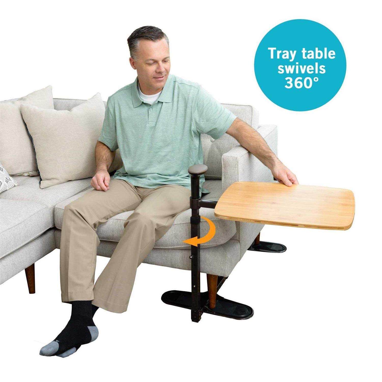 Stander Omni Tray Table Swivel Bamboo TV Tray and Laptop Table & Support - Image 5