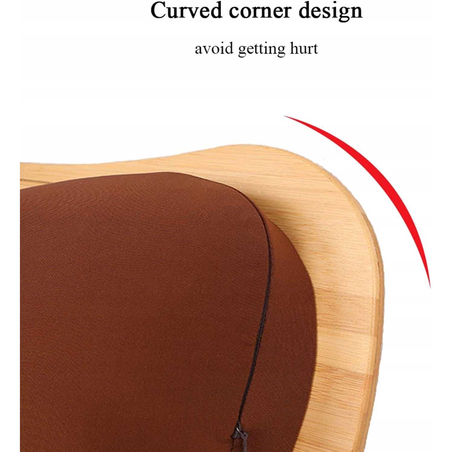 SUMISKY Lap Desk-Portable Laptop Table with Bamboo Platform Phone Holder Pillow Cushion Anti-Slip Stopper on Bed & Sofa - Image 3