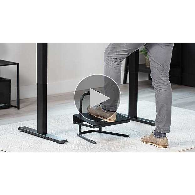 VIVO Black Ergonomic Height Adjustable Standing Foot Rest Relief Platform - Image 5