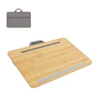 SUMISKY Laptop Lap Desk with Cushion Protable Laptop Desk with Handle Phone Holder and Bamboo Laptop Stand