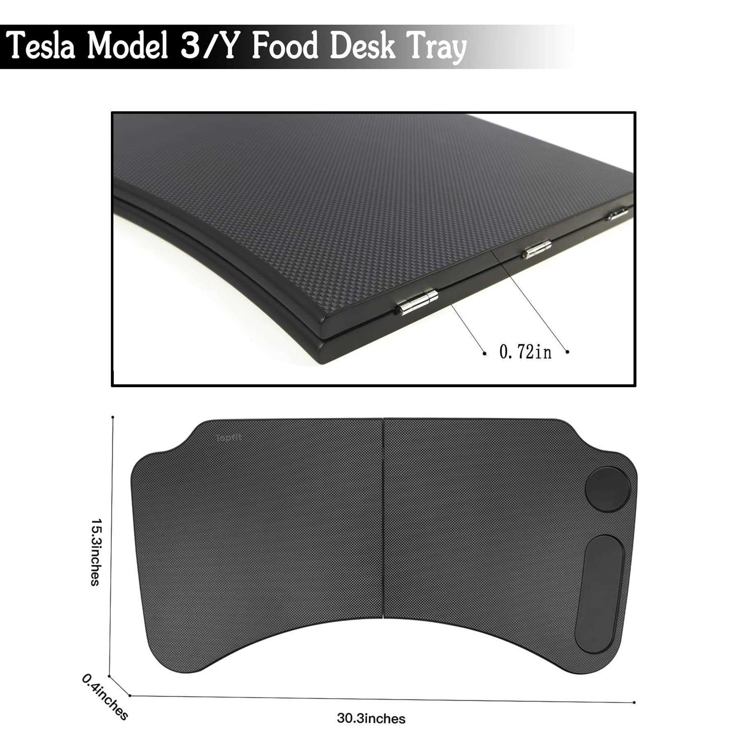 Evfit for Tesla Model 3 Model Y Food Tray Desk for Laptop Foldable Car Tray Table for Eating Travel Multipurpose Tray for Driver Accessories - Image 2
