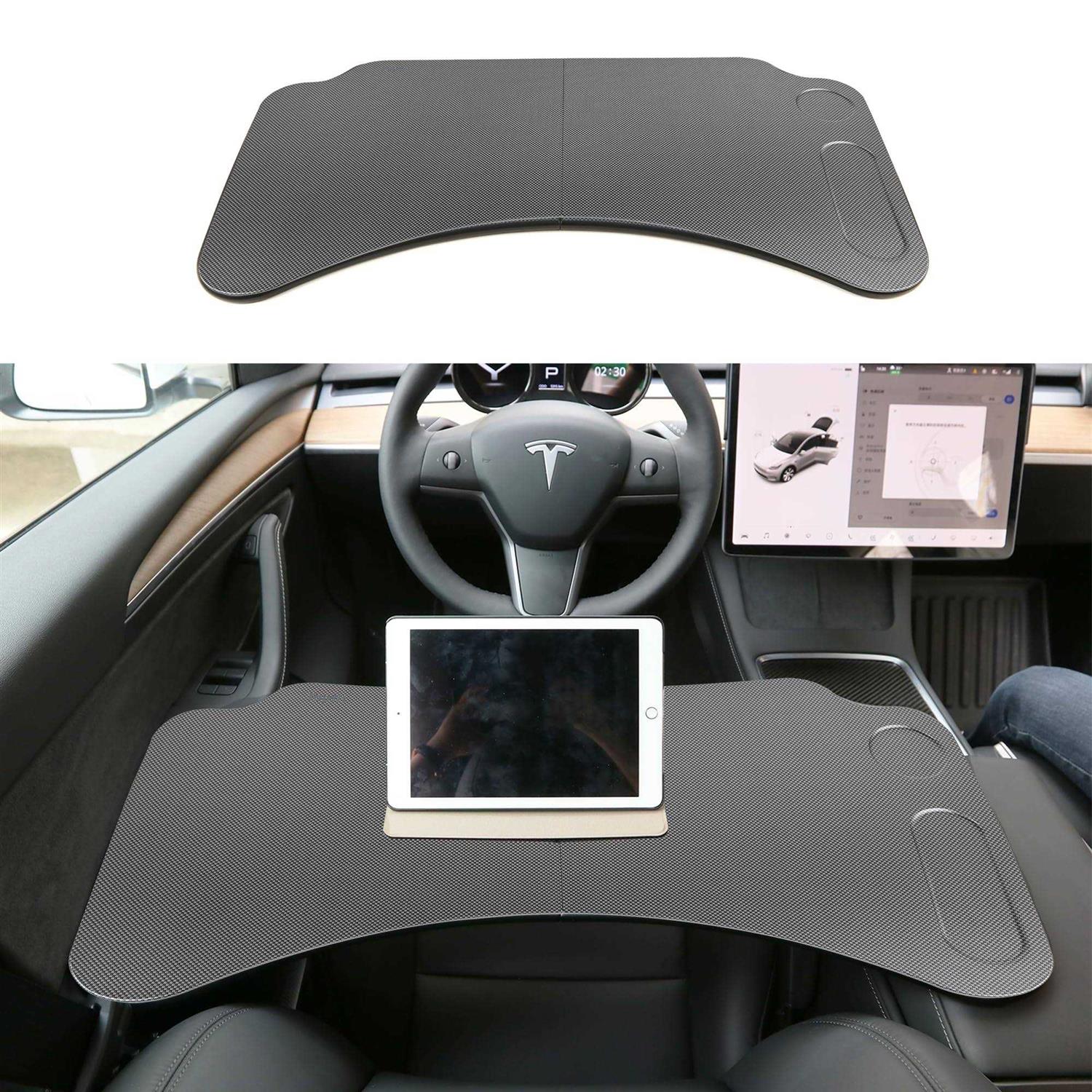 Evfit for Tesla Model 3 Model Y Food Tray Desk for Laptop Foldable Car Tray Table for Eating Travel Multipurpose Tray for Driver Accessories - Image 3