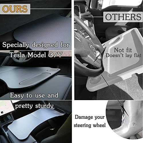 Evfit for Tesla Model 3 Model Y Food Tray Desk for Laptop Foldable Car Tray Table for Eating Travel Multipurpose Tray for Driver Accessories - Image 5