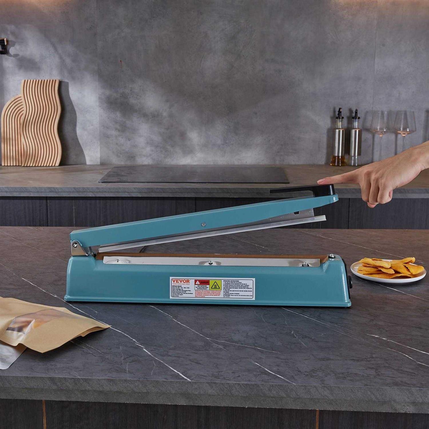 VEVOR Impulse Sealer 16 inch Manual Heat Seal Machine with Adjustable Heating Mode - Image 4