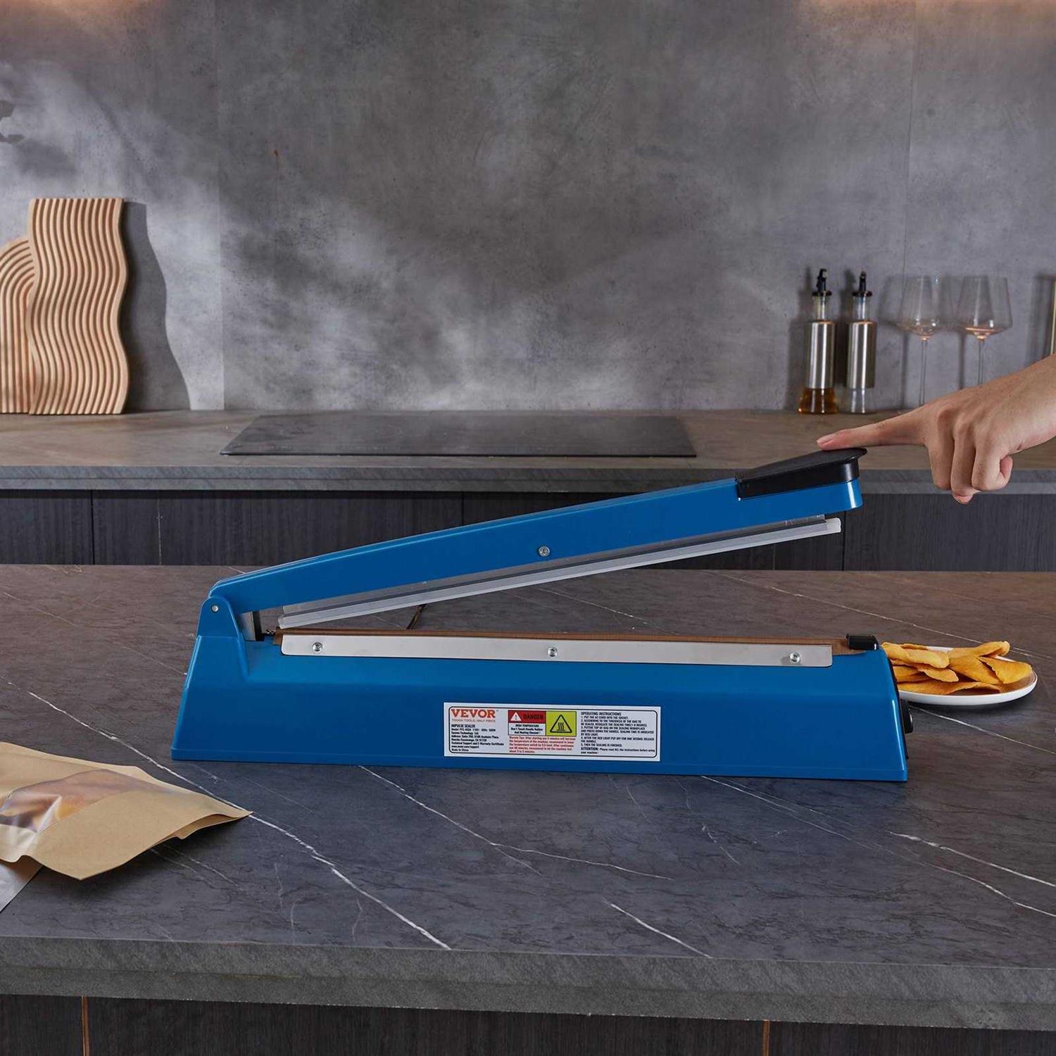 VEVOR Impulse Sealer 16 inch Manual Heat Seal Machine with Adjustable Heating Mode - Image 3