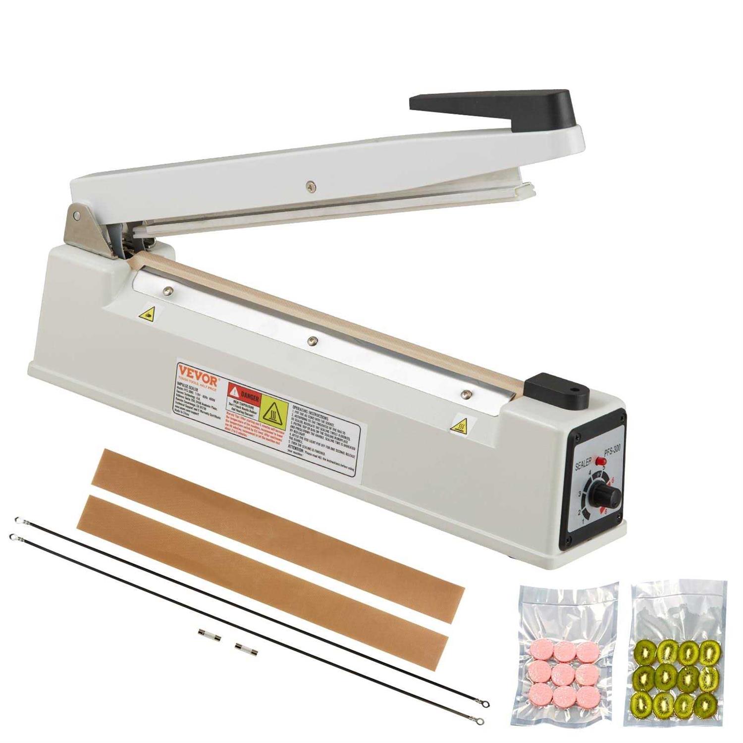 VEVOR Impulse Sealer 16 inch Manual Heat Seal Machine with Adjustable Heating Mode