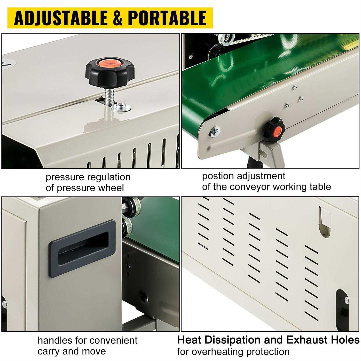 VEVOR Continuous Bag Band Sealing Machine FR900K Band Sealer Machine with Digita - Image 4