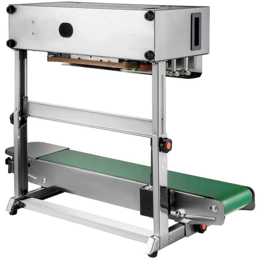 VEVOR Silver Automatic Continuous Band Sealer Digital Temperature Control Vertical Automatic Sealing Machine for Bag Film - Image 3