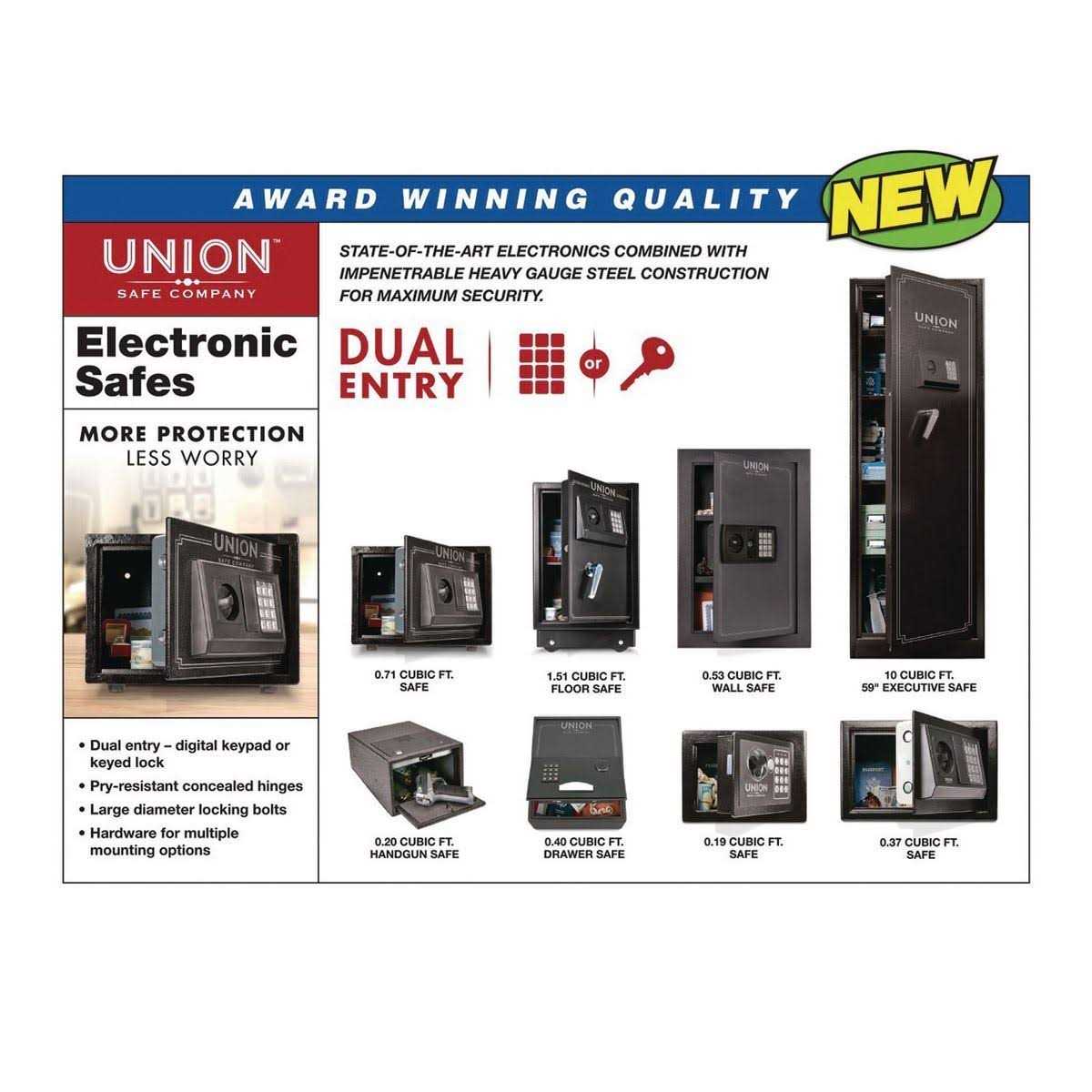 Union Safe Company 0.37 cu. ft. Electronic Digital Safe - Image 4