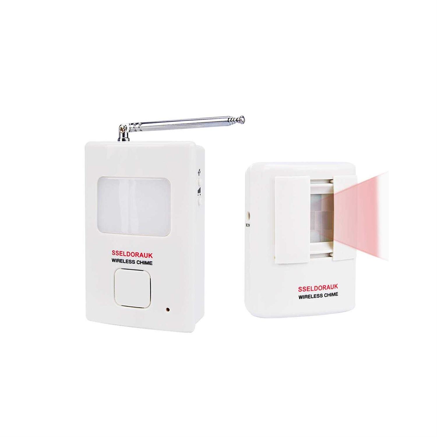 Dog Barking Alarm Motion Detector,Pir Wireless Human Body Walking Sensor Doorbell Door Security Alert System Device for Home or Office Burglar