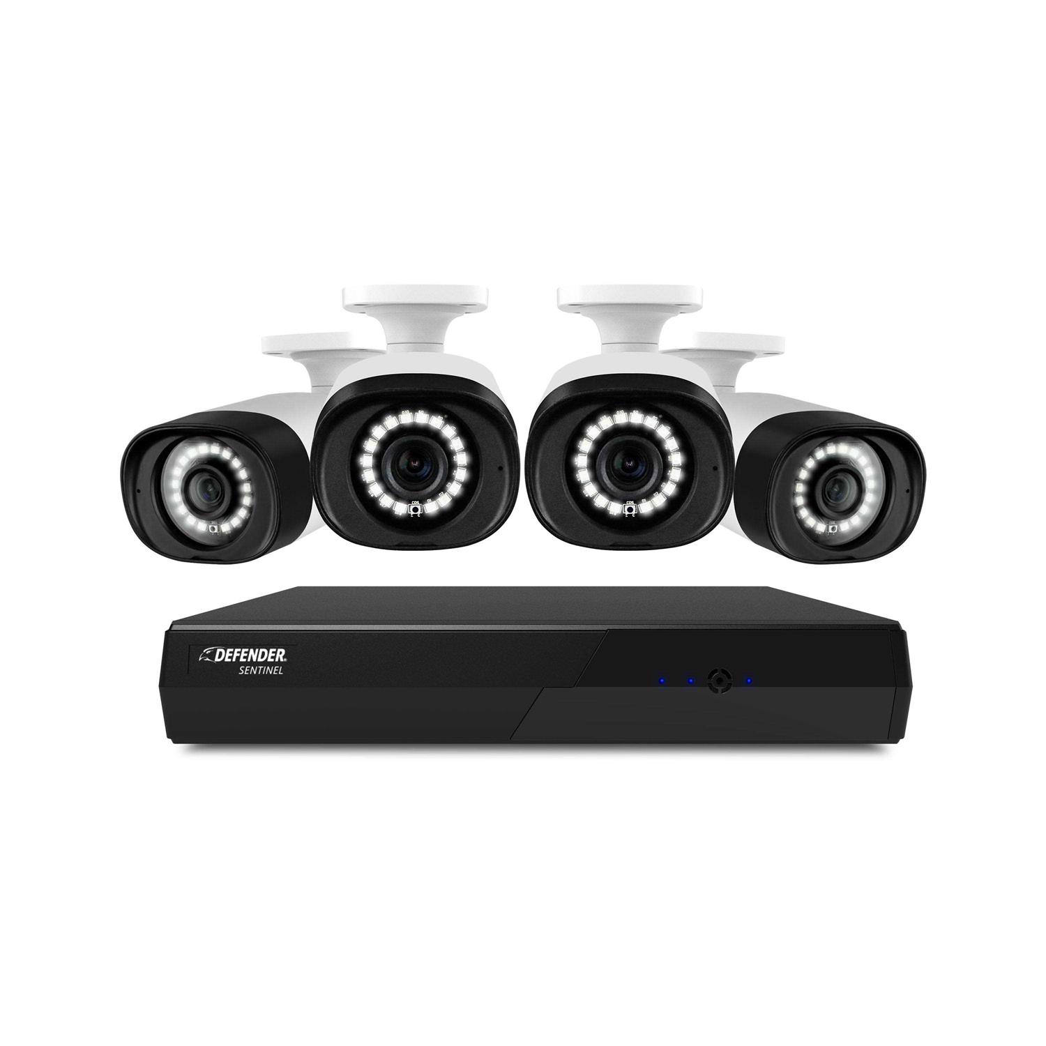Defender Sentinel 4K Ultra HD POE Wired NVR Security System Cameras