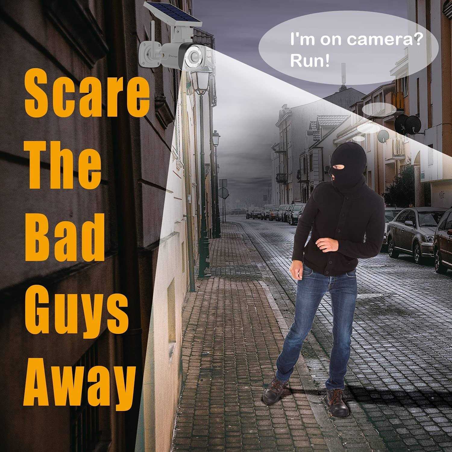 Techage Solar Battery Powered Fake Security Camera Dummy Cameras - Image 2