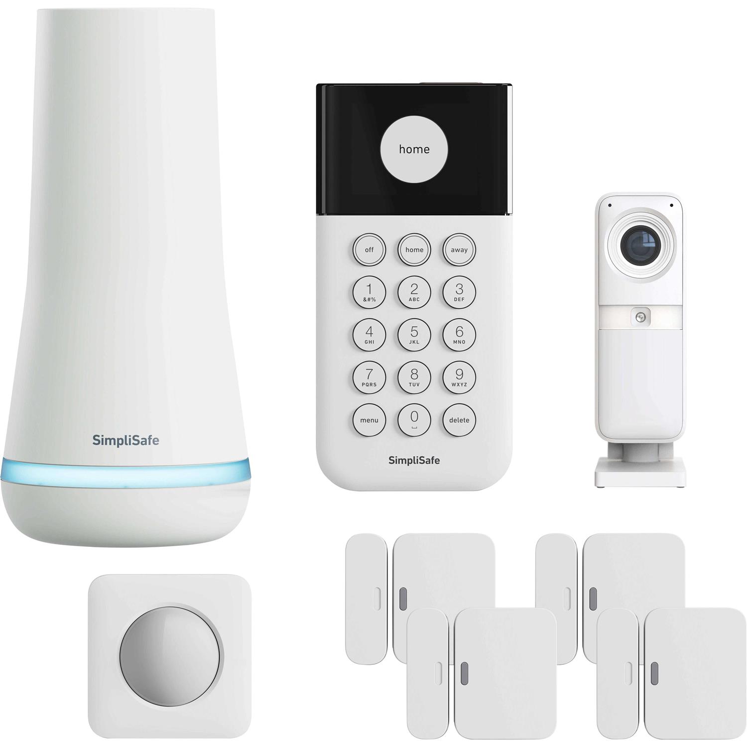SimpliSafe Indoor Home Security System with Smart Alarm Wireless Indoor Camera 8-piece