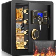 Sanfnz 2.12 Cub Fireproof Waterproof, Security Home Safe with Fireproof Document Bag ,Inner Cabinet and Lcd Display