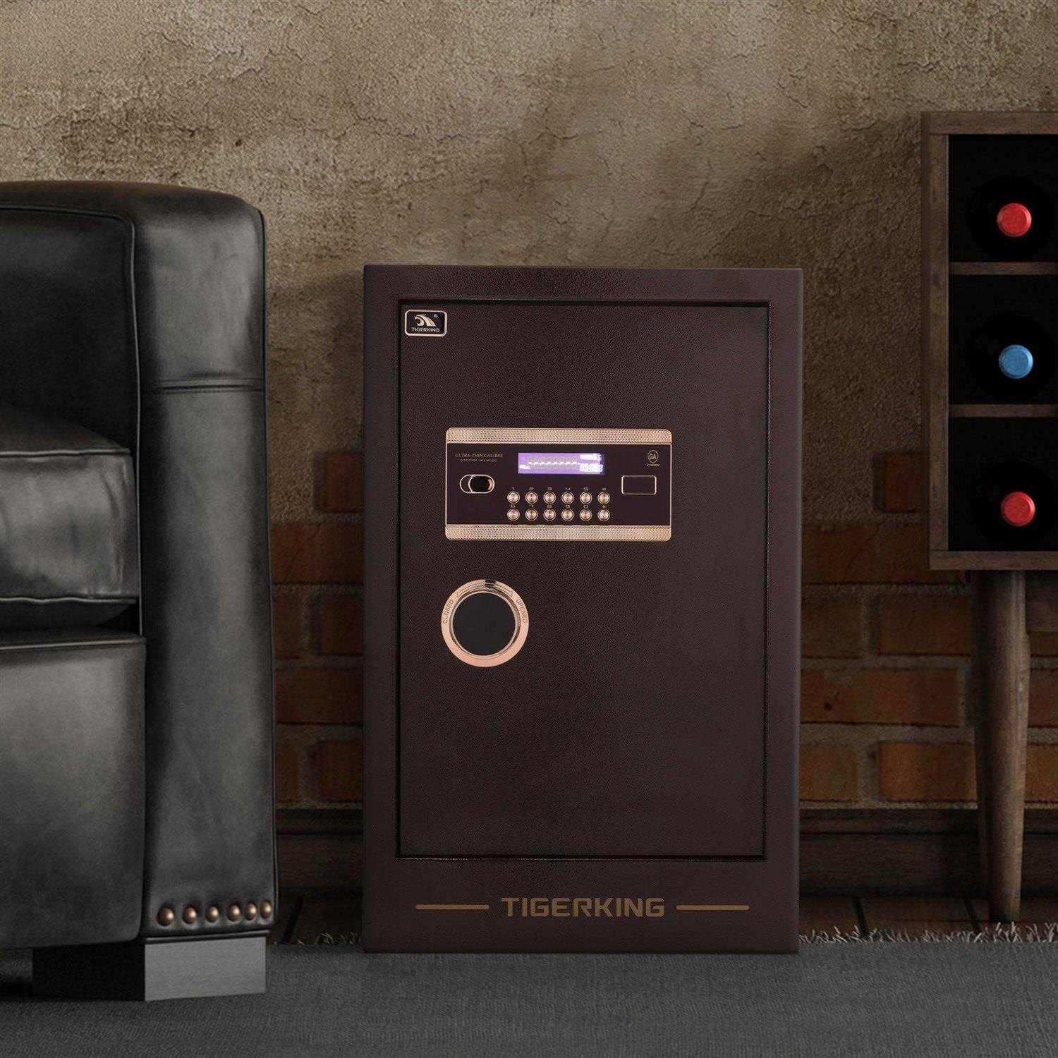 Tigerking Burglary Digital Security Safe Box for Home Office Double Safety Key Lock and Password Safes - Image 2