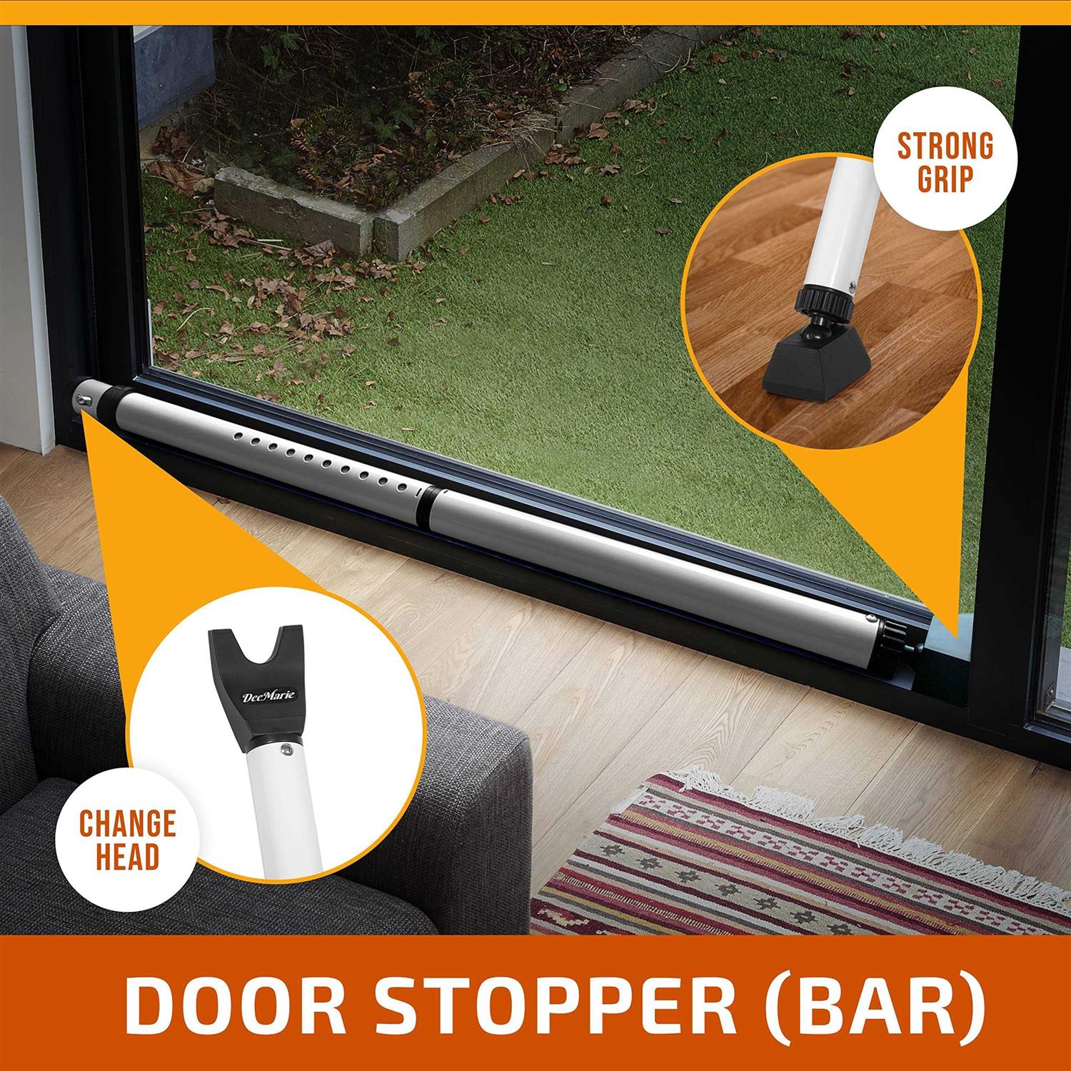 DeeMarie Door Stopper Alarm and Security Bar Bundle - Image 2