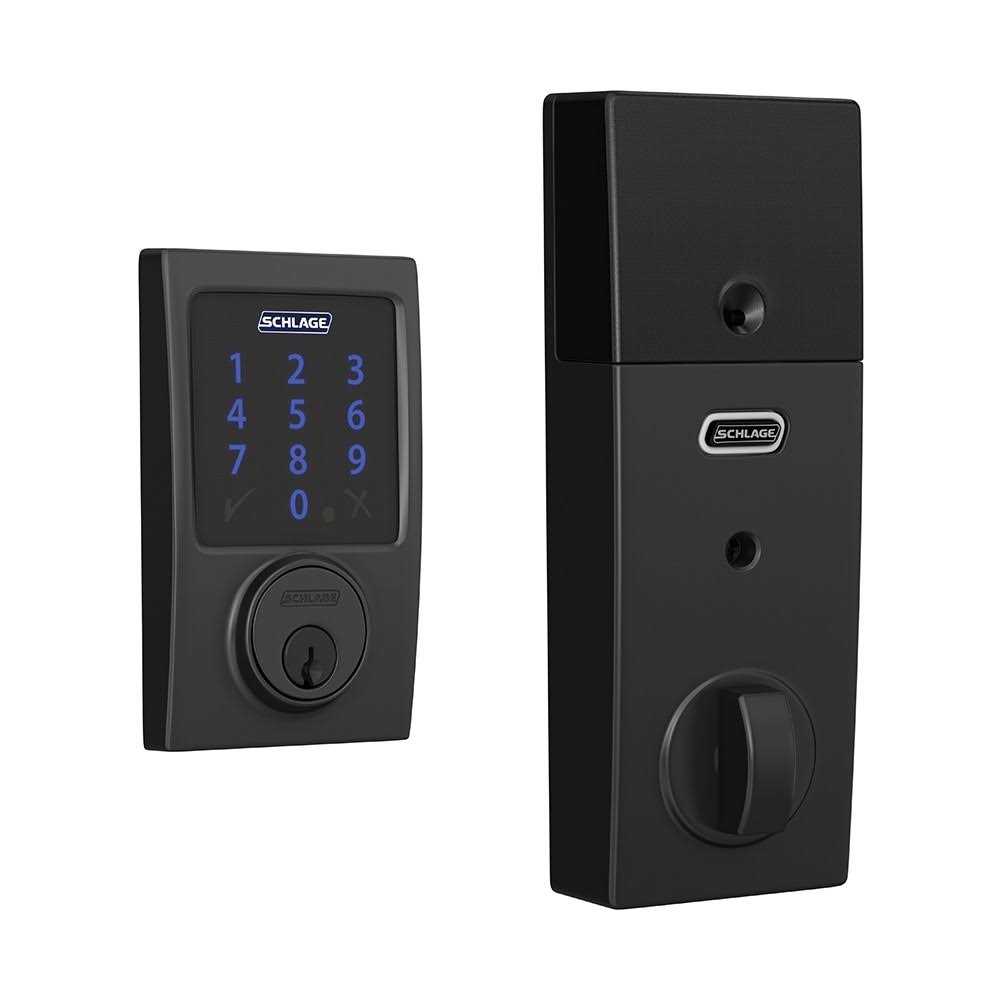 Schlage Be469zp CEN 622 Connect Smart Deadbolt with Alarm in Matte Black - Image 2