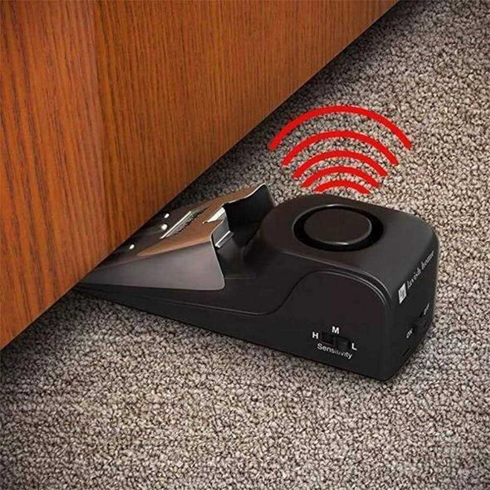Upgraded Door Stop & Security Alarm Wireless Portable 120 Loud Entrance Alert Door Stopper Wedge Security Door Stopper Anti-Theft Alarm Doorstop