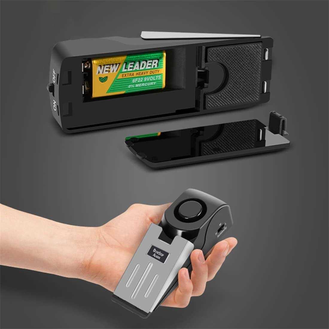 Upgraded Door Stop & Security Alarm Wireless Portable 120 Loud Entrance Alert Door Stopper Wedge Security Door Stopper Anti-Theft Alarm Doorstop - Image 4