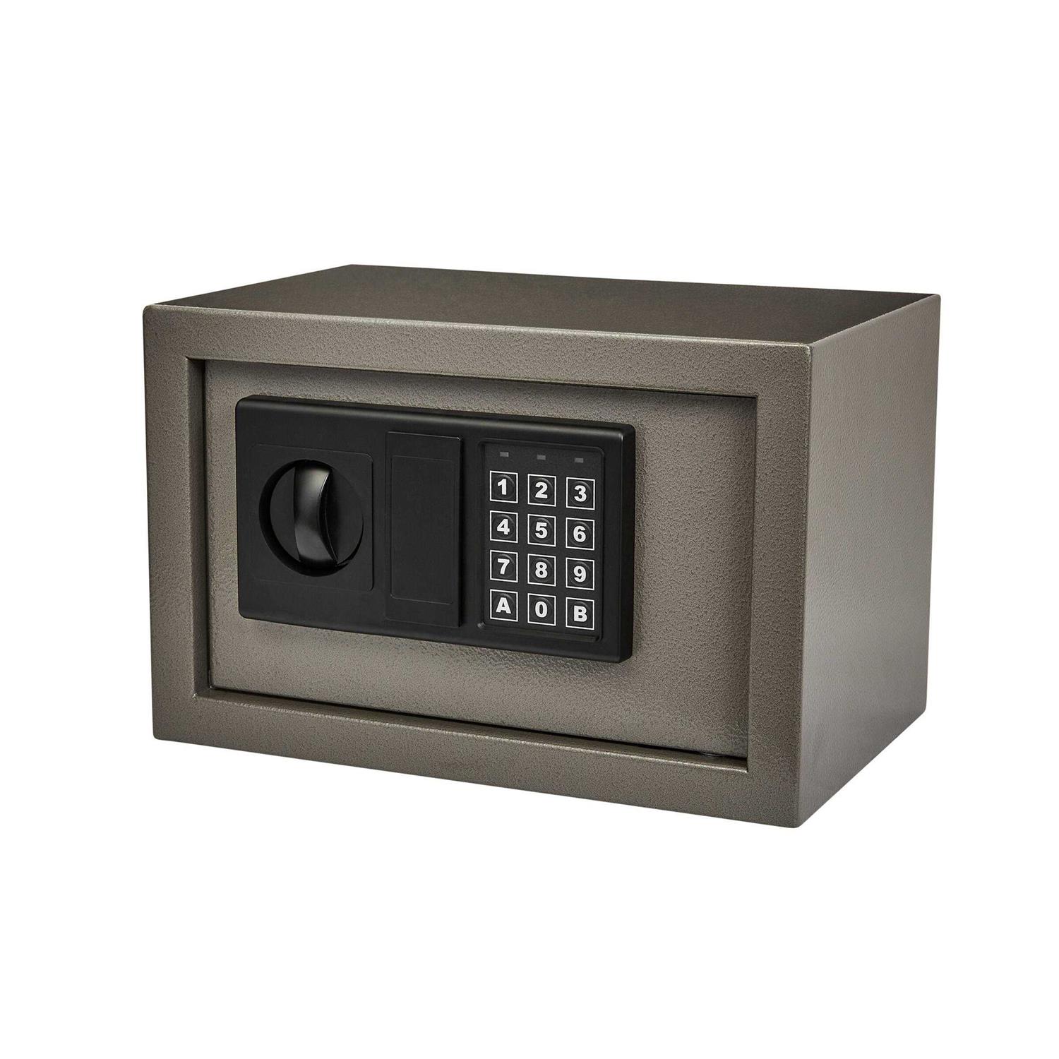 Stalwart Digital Safe Box Steel Lock Box with Keypad, 2 Manual Override