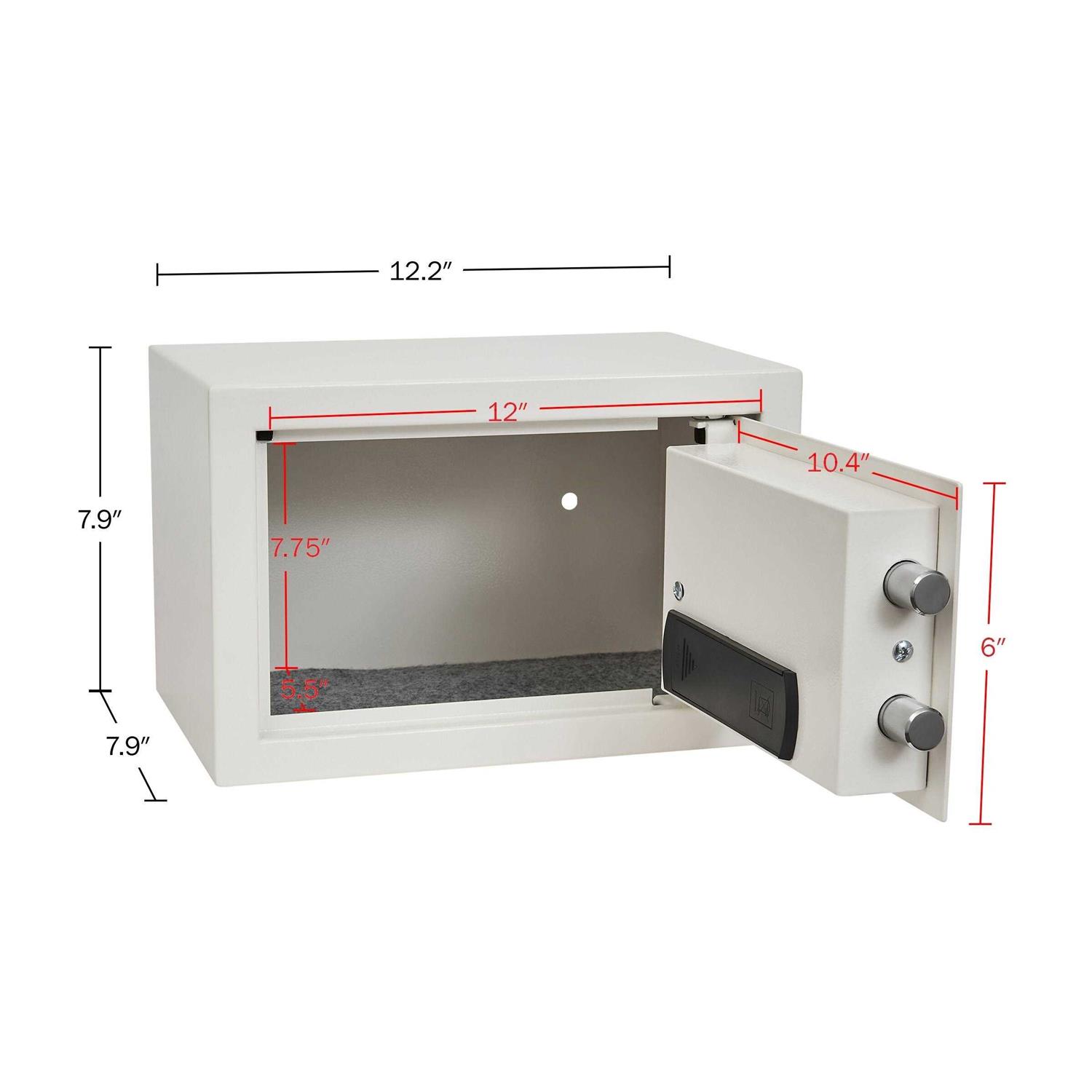 Stalwart Digital Safe Box Steel Lock Box with Keypad, 2 Manual Override - Image 3