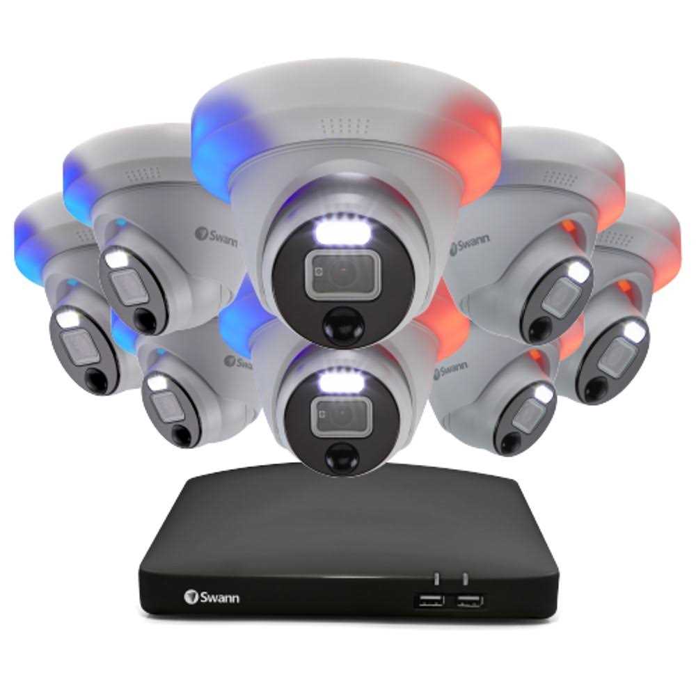 Swann Enforcer 8-Channel 8-Dome Camera Indoor/Outdoor Wired 1080p 1TB DVR Security Camera System