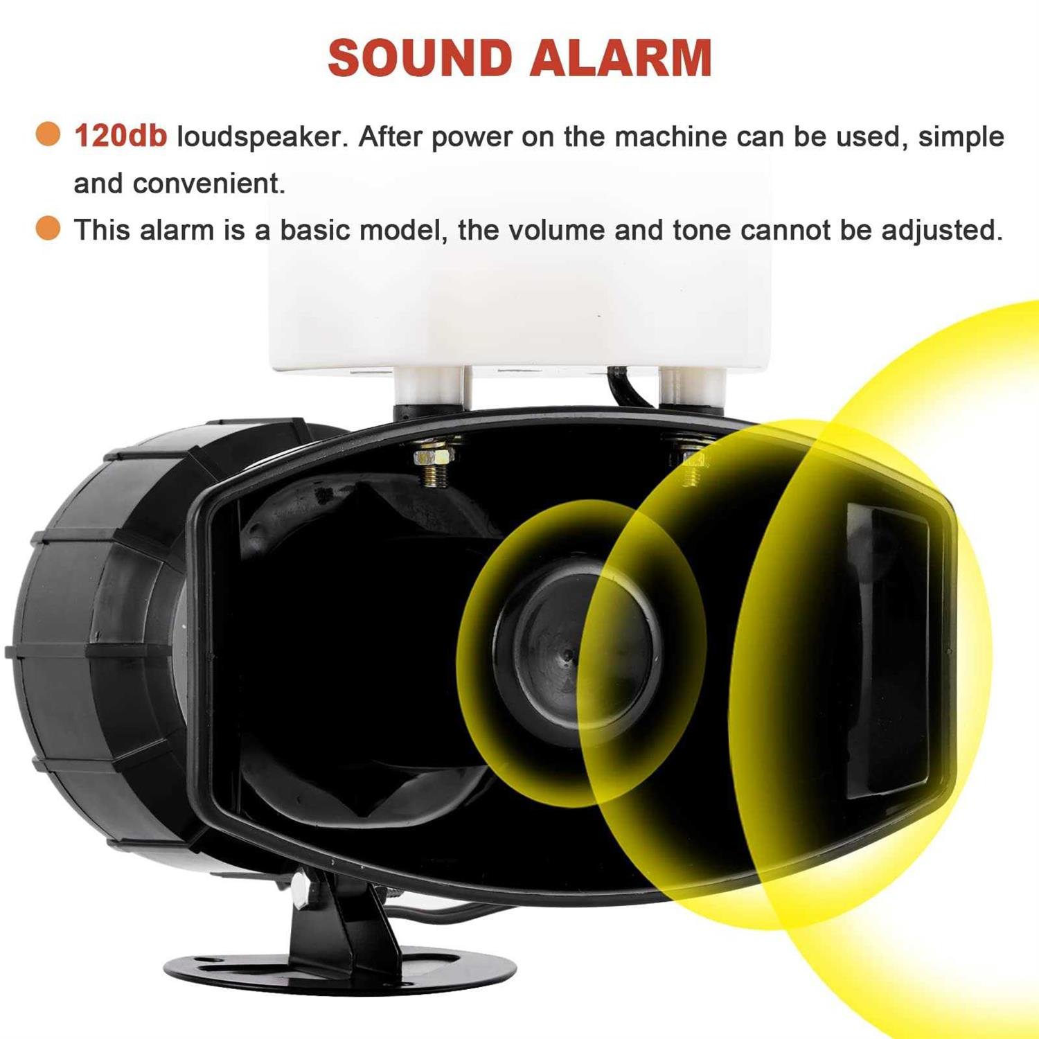 Sound and Light Loud Alarm Siren with Strobe Light Industrial Led Warning Light Horn Siren Alarm 115dB 60W LTE-1101 - Image 4