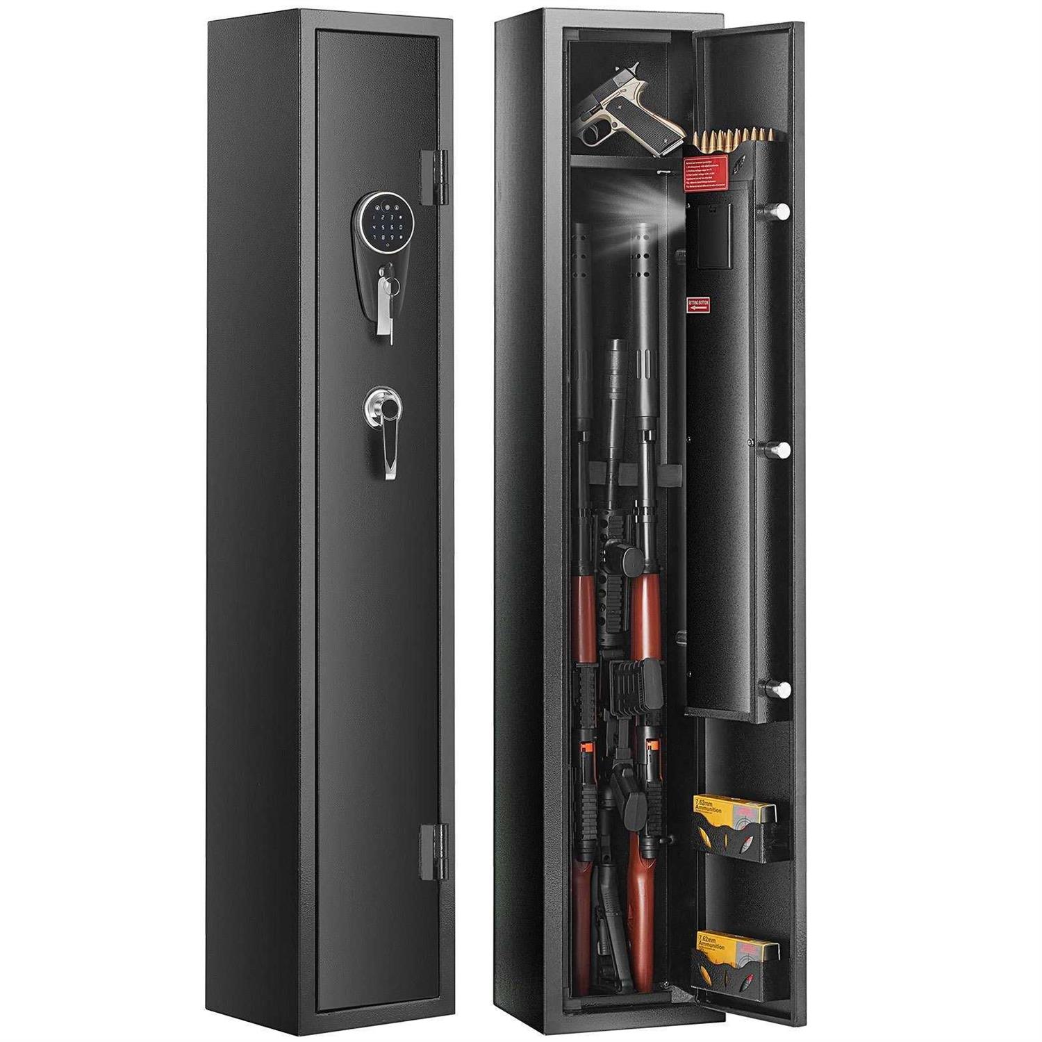 VEVOR Gun Safe Rifle Safe with Digital Keypad or Fingerprint & Lock