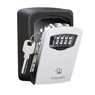 TTRWIN Security Key Lock Box 4 Digit Zinc alloy Wall Mounted for Outside Spare Key Safe Box
