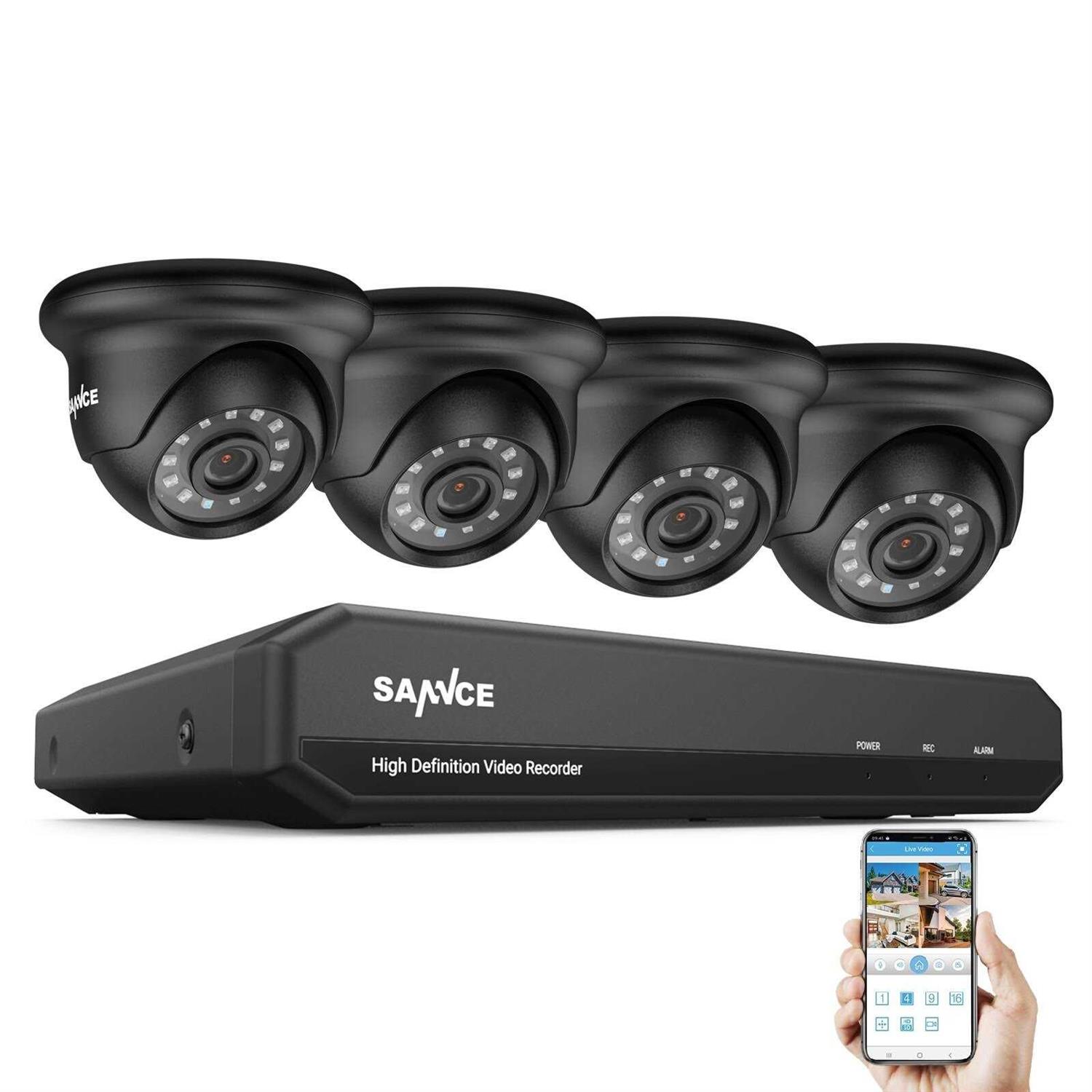 SANNCE 8CH 1080p Full HD 5-in-1 Hybrid Digital Video Recorder DVR Security Camera System