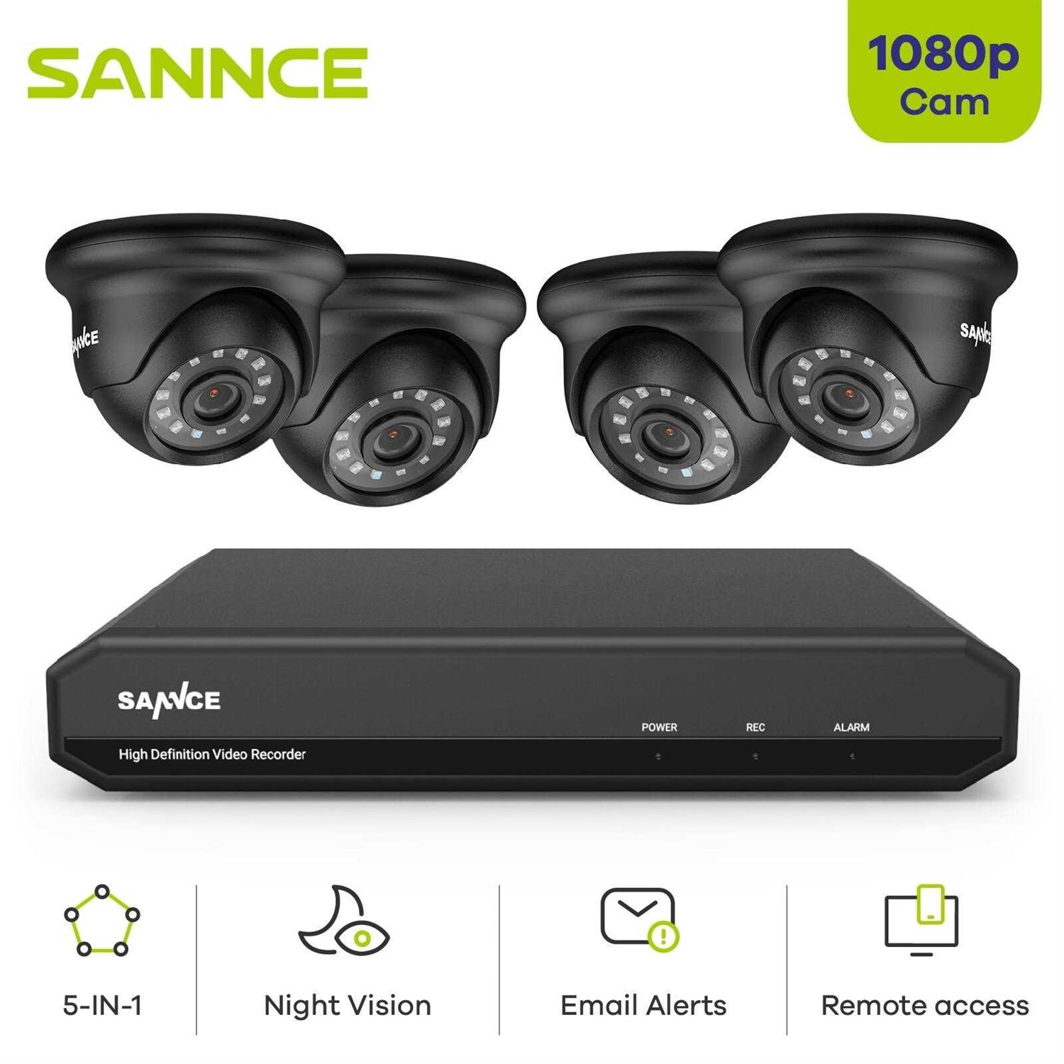 SANNCE 8CH 1080p Full HD 5-in-1 Hybrid Digital Video Recorder DVR Security Camera System - Image 3