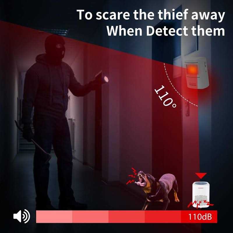 S SELDORAUK Dog Barking Alarm Motion Sensor 1000 Feet Wireless Home Security Detector Door Bells Chimes Kit - Image 4