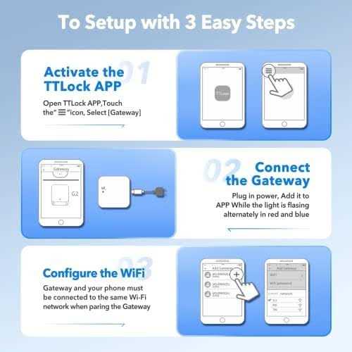 Smart Wi-Fi Gateway G2 Hub for Keyless Entry Remote Control & Manage Bluetooth Deadbolt Door Lock with TTLock App - Image 5