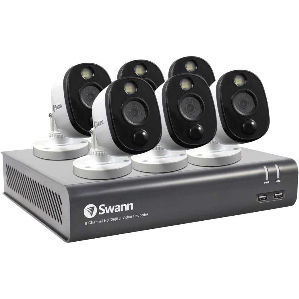 Swann 8-Channel 6-Camera Indoor/Outdoor Wired 1080p 1TB DVR Surveillance System - Image 2